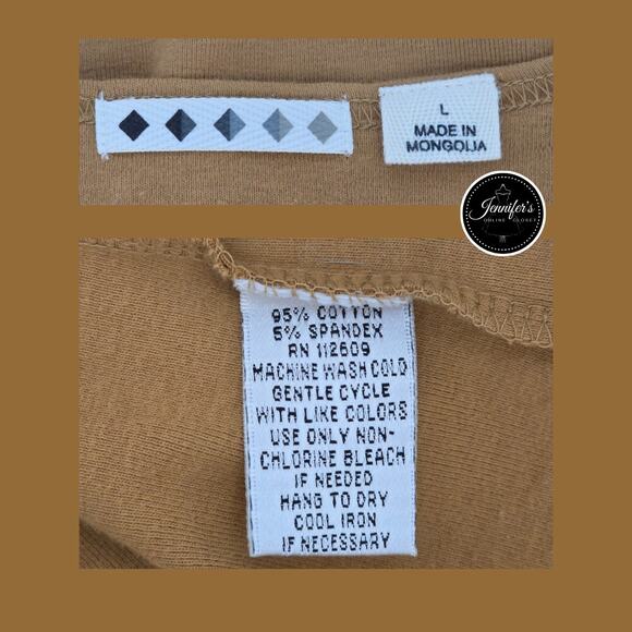 3/$25 Five Diamonds Deep Mustard V Neck Sleeveless Top Size Large - Picture 8 of 10